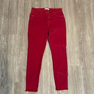 Loft Red Jeans